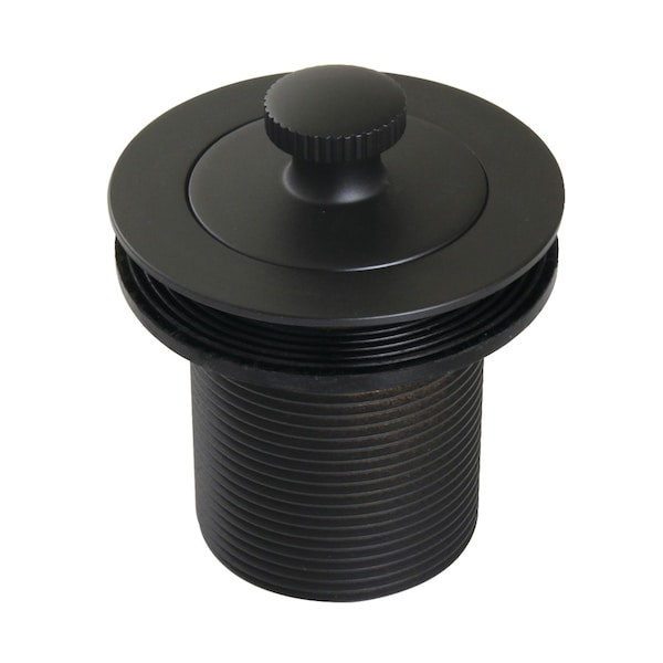 112 Lift and Turn Tub Drain with 2 Body Thread, Matte Black